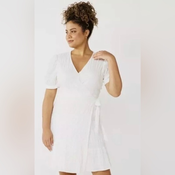 NWT Draper James Womens mini wrap dress Sz large - Picture 1 of 8